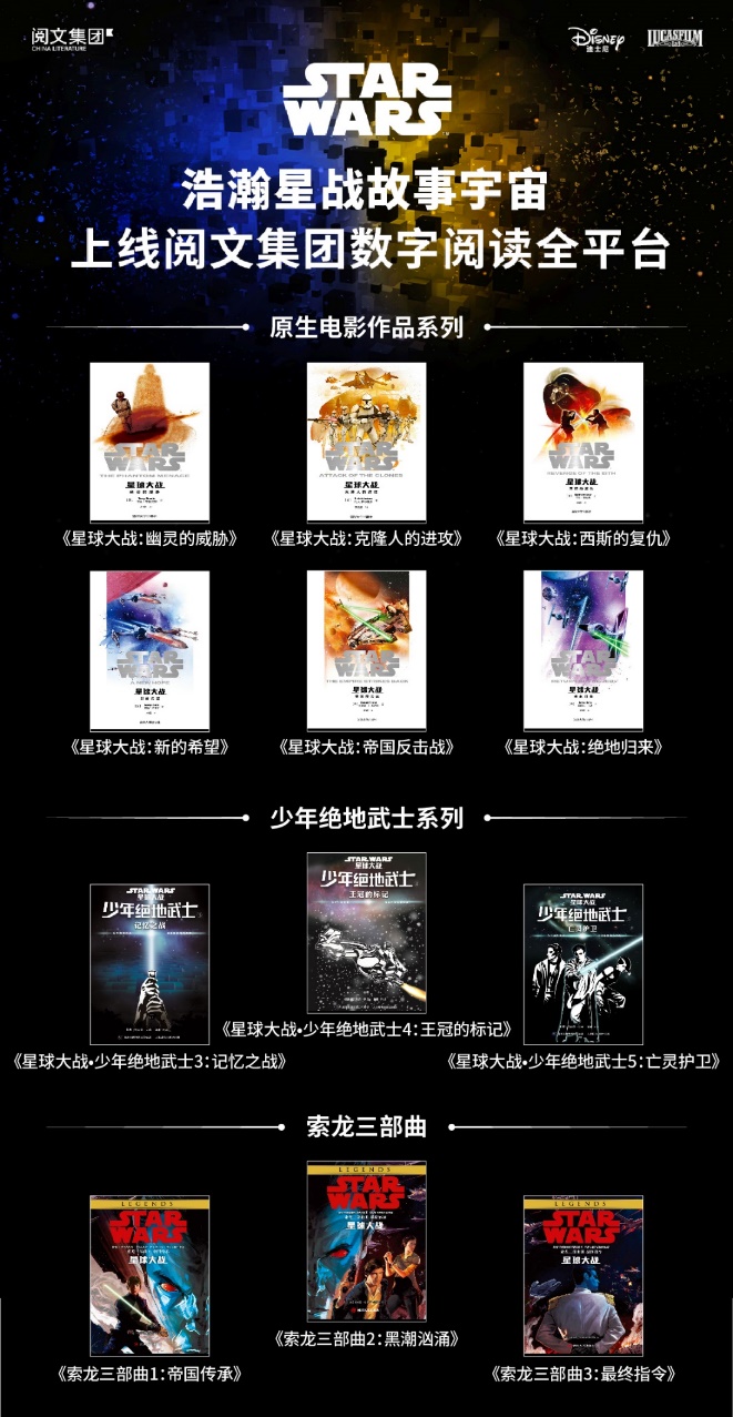 阅文集团和迪士尼合作，推出首部“星球大战”中文网络文学
